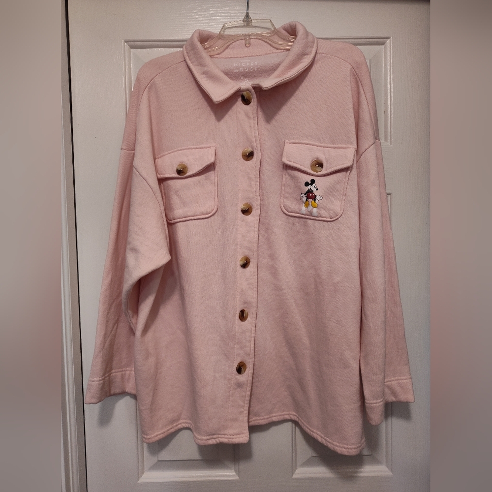 Disney's Mickey Mouse Pink Button-Up Jacket